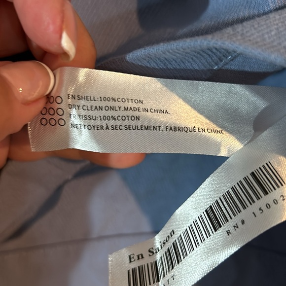 NWT En Saison Bijou Crop Top Blue Size medium - Picture 8 of 13